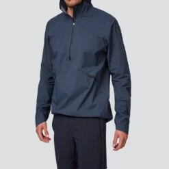On Running Men's ON-Running Waterproof Anorak 124.00079 -On Running Small JPEG FB TW Social Post Detail Shot 1200x1200 FW19 Waterproof Anorak Navy M 3