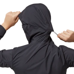 Women's On Running Weather Jacket 204.00128 -On Running Small PNG SS20 Performance Apparel Weather Jacket Black Pebble Black W Detail Shot 6